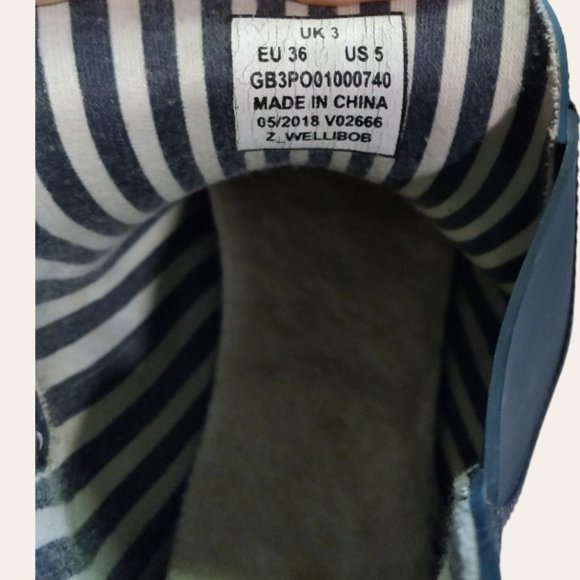 JOULES WELLIBOB Dachshund Dog Rain Boots Womans size 5 - Picture 7 of 11